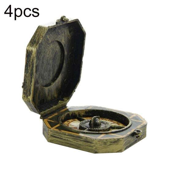 

4/6 шт., детские игрушки на Хэллоуин, детский пластиковый компас, реквизит для вечеринки, капитана пирата 4pcs медный