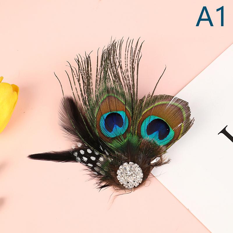 

Cute Peacock Feather Hair Clip Beautiful And Stylish Feather Facinator Hairclip Hair Decor Hair Clip For Girls