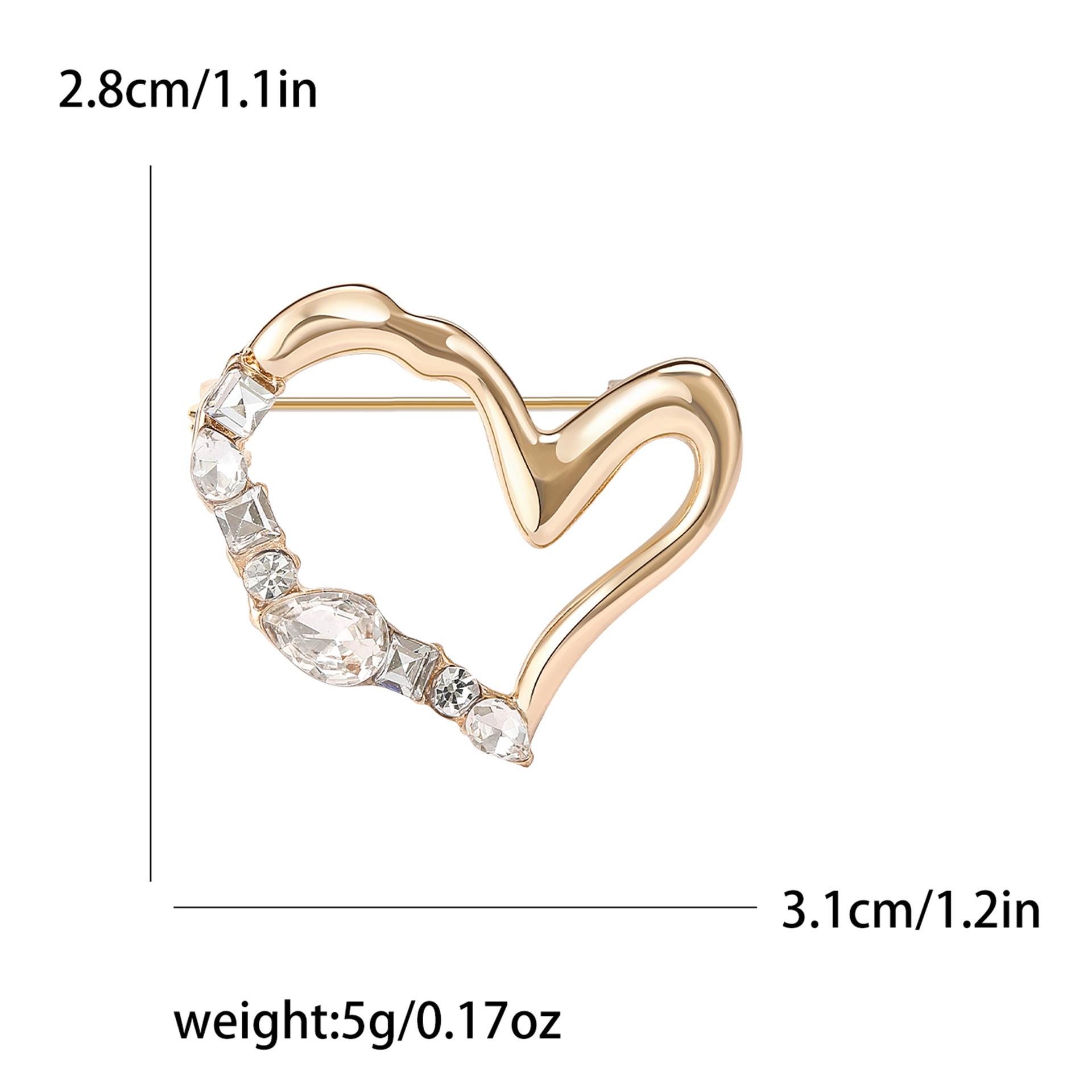 

Творческая личность, блестящая изогнутая брошь в виде персикового сердца, простая булавка в виде сердца из сплава, пряжка для пиджака и рубашки, защищающая от света