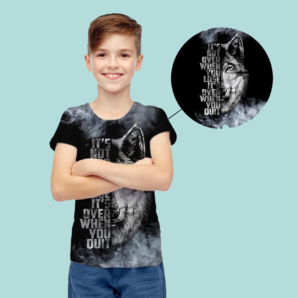 

Loveternal Boys Girls Funny 3D Graphic Polyester Sport Summer Cool Short Sleeve Футболки Размер 4-14