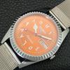 VINTAGE SEIKO 5 AUTOMATIC 6309A REFURBISHED JAPAN MENS ORANGE WATCH a442515-1