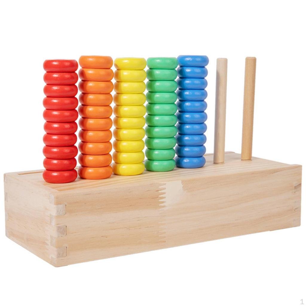 Rainbow Disc Stacker Educational Stacking Game Learn Through Play Color