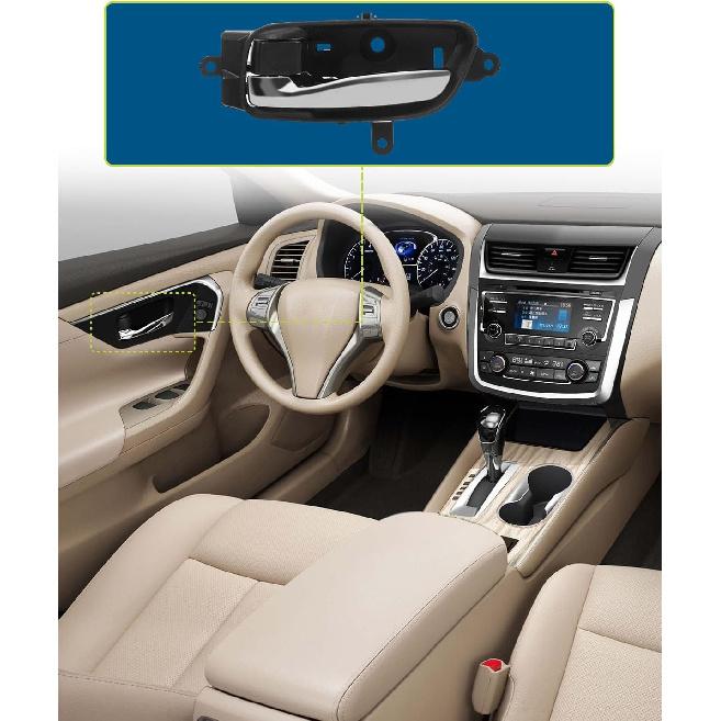 LUJUNTEC Interior Door Handles,Front Rear Door Handles Driver Left Passenger Right Side,Replacement for 2013-2017 for Nissan for Altima,4pcs Black