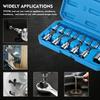 13pcs Torx Sockets Star Socket Kit Hex Socket CRV Sockets 1/4inch,3/8inch & 1/2inch Drive For Hand Use Work T8-T70 H2-H14