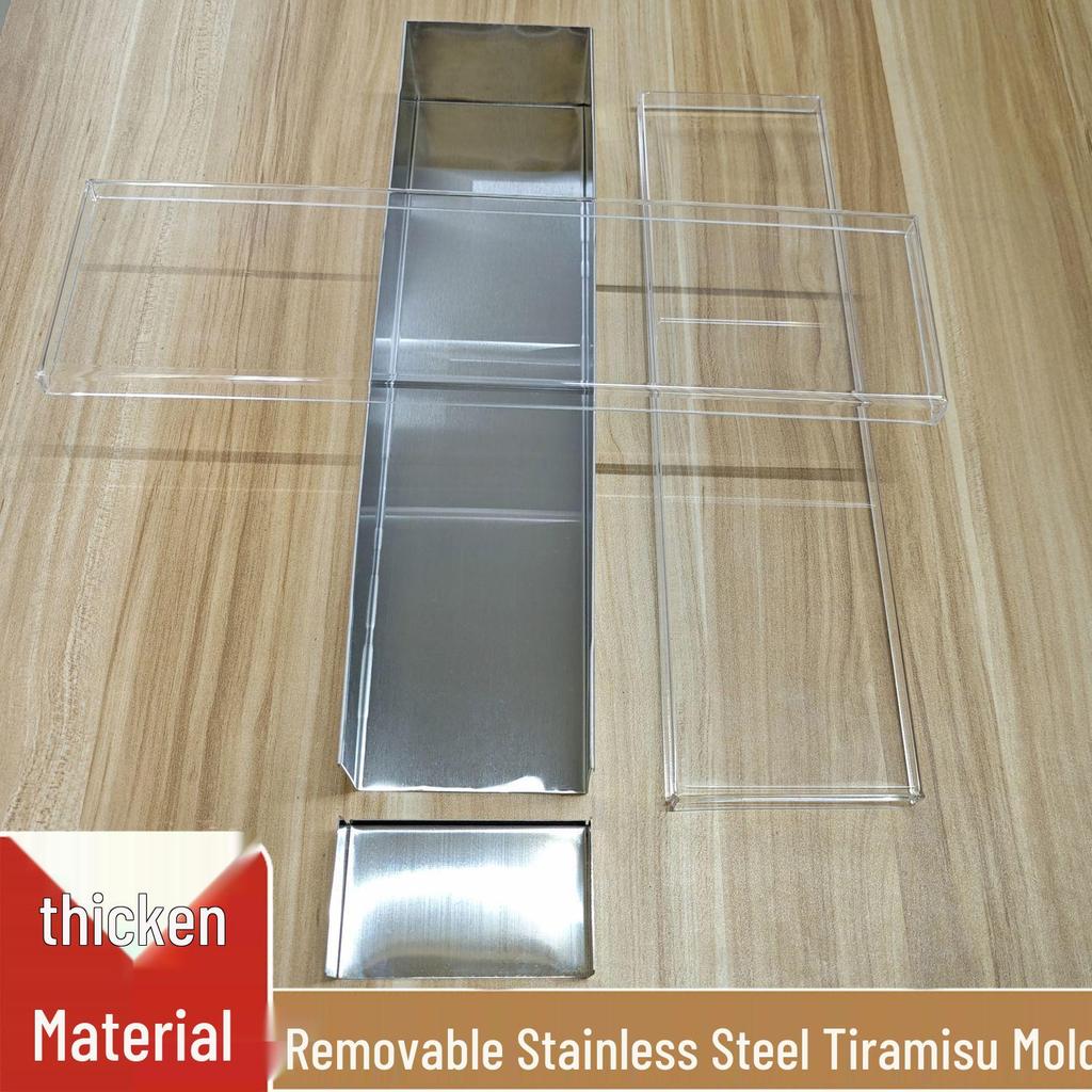 Stainless Steel Rectangle Tiramisu & Mousse Cake Mold Tray