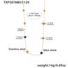 Colorful Heart Glass Stone Tassel Earrings & 18K Gold Plated Stainless Steel Necklace
