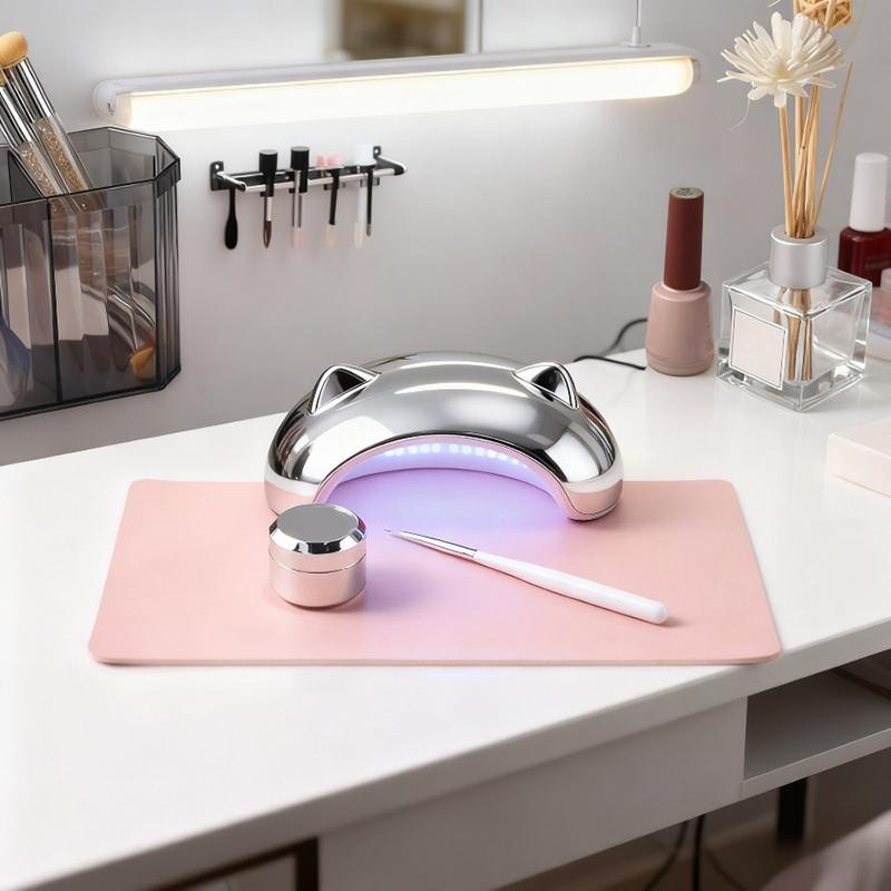 Skládací podložka na stůl pro nail art, PU kůže, podložka na studiový stůl, polštářek pod ruku pro nail art, vodotěsná podložka pod opěrku ruky, odolná proti poškrábání a špíně, snadné čištění