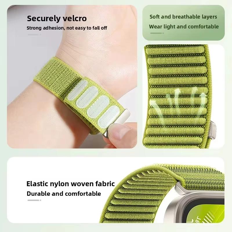 20 mm und 22 mm breites Uhrenarmband für Samsung Galaxy Watch 7/FE/5/Pro/6/4/Classic, sportliches Nylon-Schlaufenarmband, Huawei Watch GT/5/4/3 Pro 2