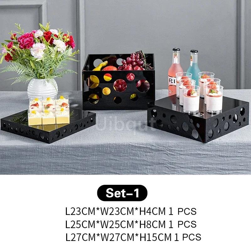 Display rack Buffet multi-layer afternoon refreshment rack Acrylic Cold Meal Tea Break Table Advanced dessert table decoration
