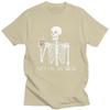 Never Better Skeleton Coffee Graphic Tee for Unisex Pure Cotton Short Sleeve Casual T-Shirt