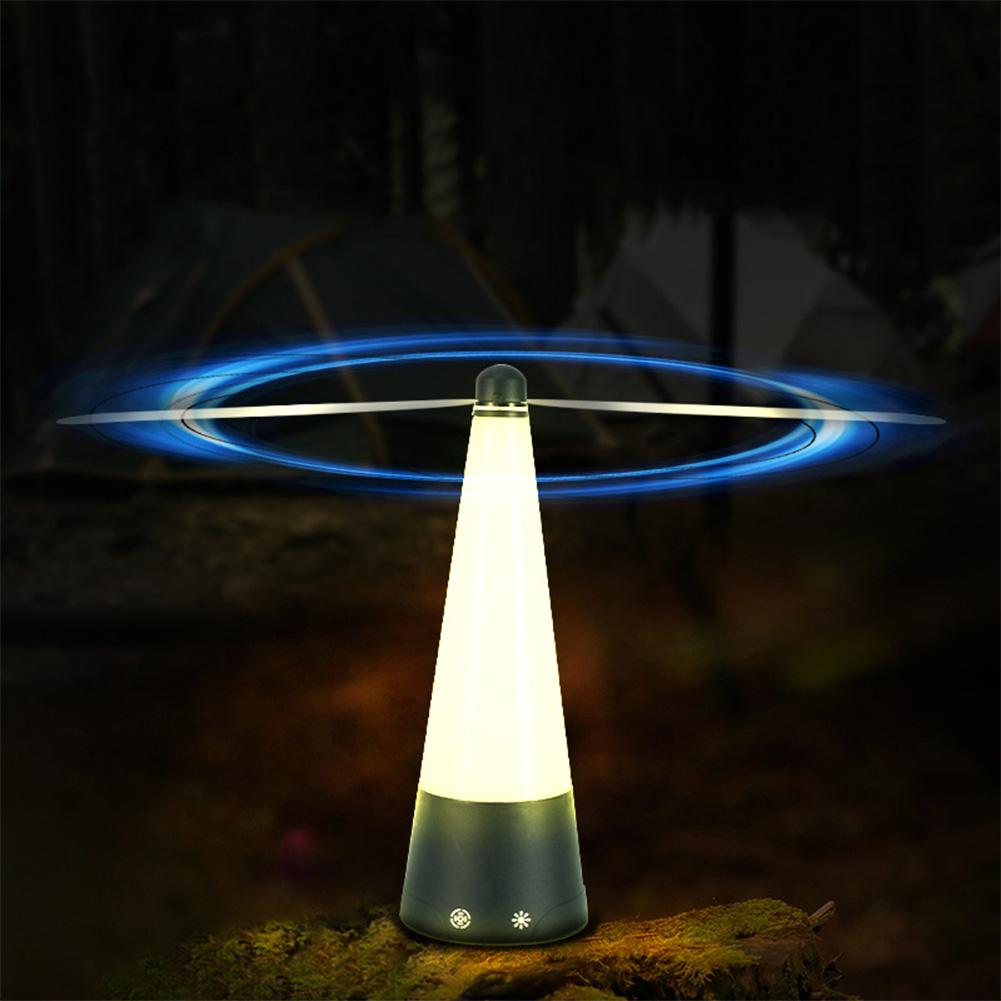 Fly Fan for Tables Keep Flies Away Table Top Bug Repellent Fan LED Light Food Spinning Fan for BBQ Picnic Parties Outdoor Dinner