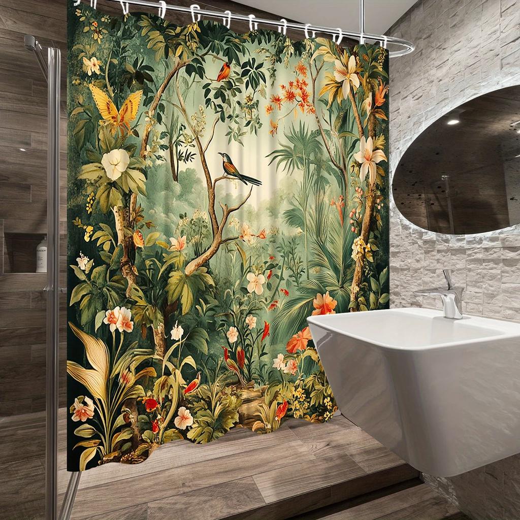 Enchanted Forest Shower Curtain - Multi-Style Bath Decor, Perfect for Those Who Love Nature-Inspired and Practical Designs