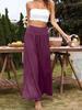 Summer Khaki Casual Cotton Linen High Waist Pants For Women Office Lady Loose Trousers Fashion Solid Baggy Pants Spodnie