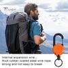 Portable Retractable Keychain Carabiner Badge Holder Strong Load-bearing Compact Size Portable Telescopic Keychain Clip Camping Accessories