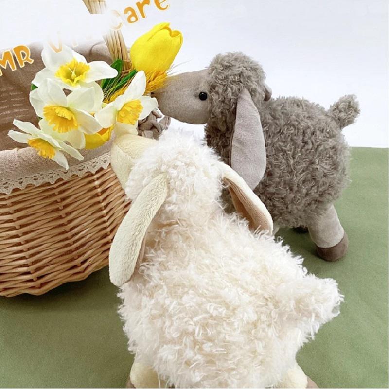 Bambini Morbida Pecora Bianca Peluche Bambola Bambino Animale Carino Bambola Bambine Bambino Bambola di Peluche Giocattoli per la Casa Compagno per Dormire Peluche