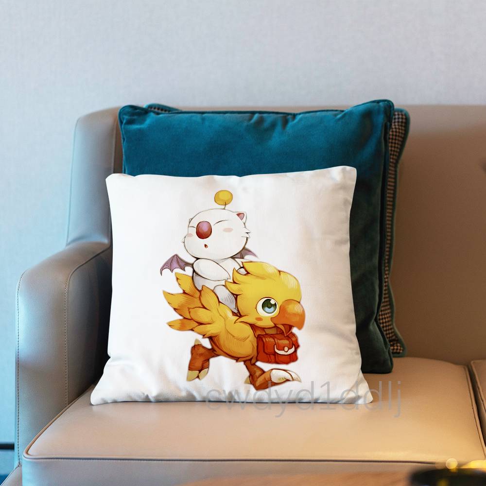 F-Final Fantasy Moogle FF VII Pillow Case Cover Square Sofa With For Pattern Comfortable Cushion suitable Of Room