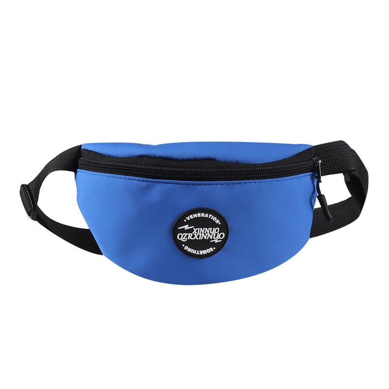 Children Nylon Stylish Waist Pack Simple Solid Color Letter Design For Boys And Girls