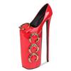 Sexy 30cm Extreme High Heels Platform Shoes Woman Large Size 44 45 Buckle Red Black Women's Heels Pumps Nightclub Stripper Shoes