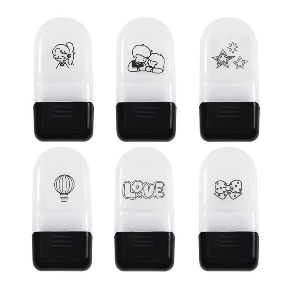Creative Cartoon Pattern Rolling Flower Seal Lace Band Funny Rolling Ink Pad DIY Drawing Tool Stamp Seal