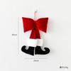 Christmas Bow Ornaments, Fun Red Velvet Christmas Leg Bow Pendant, Xmas Tree Hanging Ornaments, Christmas Tree Top Decoration
