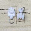 30 Pieces of Nano Curtain Track Plastic Silent Roller Shower Curtain Hook and Loop Curtain Hardware Accessories