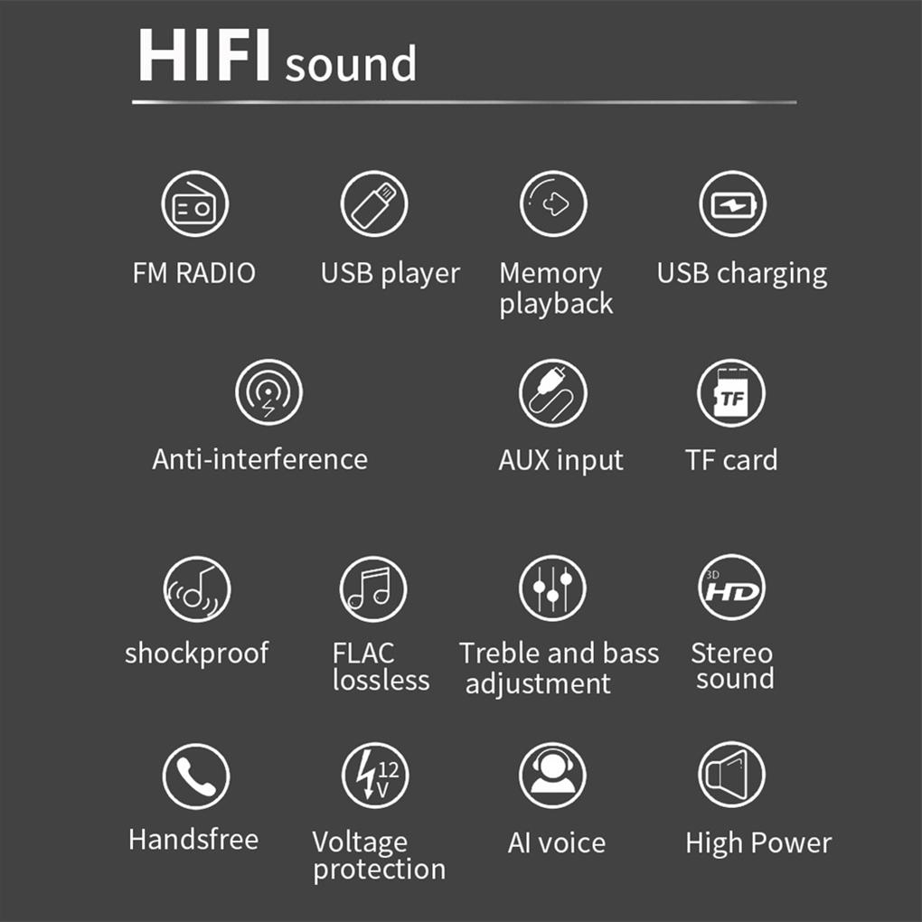 Bluetooth-Compatible Car Radio Player In-Dash Audio System Universal Hands-Free Calling RV Upgrade Accessories