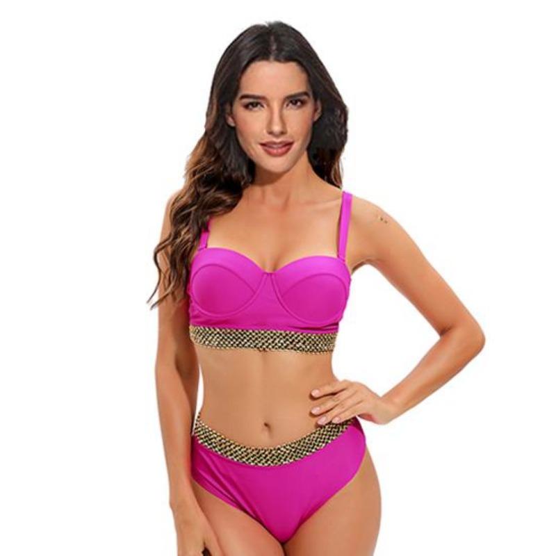 Push Up Female Swimsuit Women Sexy Bikini Set Swimwear Swim Separate Two Piece Bathing Suit