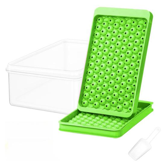 Mini Ice Cube Tray with Shovel And Storage Box Easy Release Ice Mold 104 Cubes Ice Ball Maker for Freezer Chilling Drink Coffee Juice