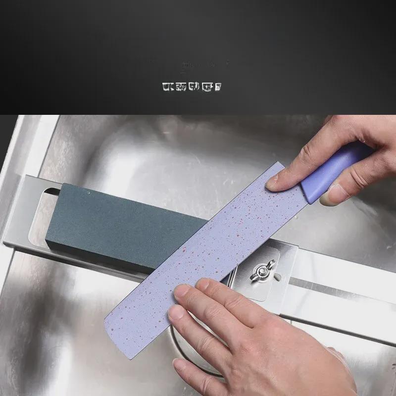 Telescopic Non-slip Double-sided Grindstone Rack for Kitchen Sink