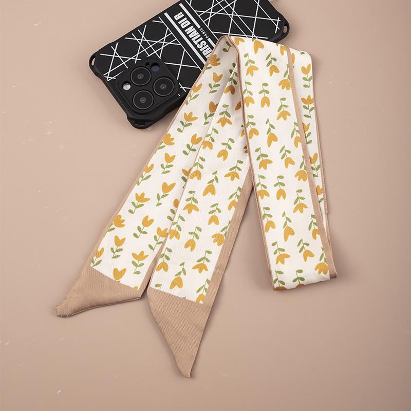 Houndstooth Scarf: Elegant Polyester Ribbon for Bag or Hair Decoration with a Fashionable Flair.