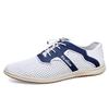 Men's Shoes Hole Elastic Band Breathable Trend Sports Outdoor Men's Hollow Casual Leather Shoes