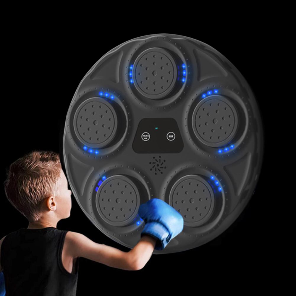 Music Boxing Machine Boxing Training Punching Equipment with Lights Intelligent Boxing Target for Kids Adults Home Exercise