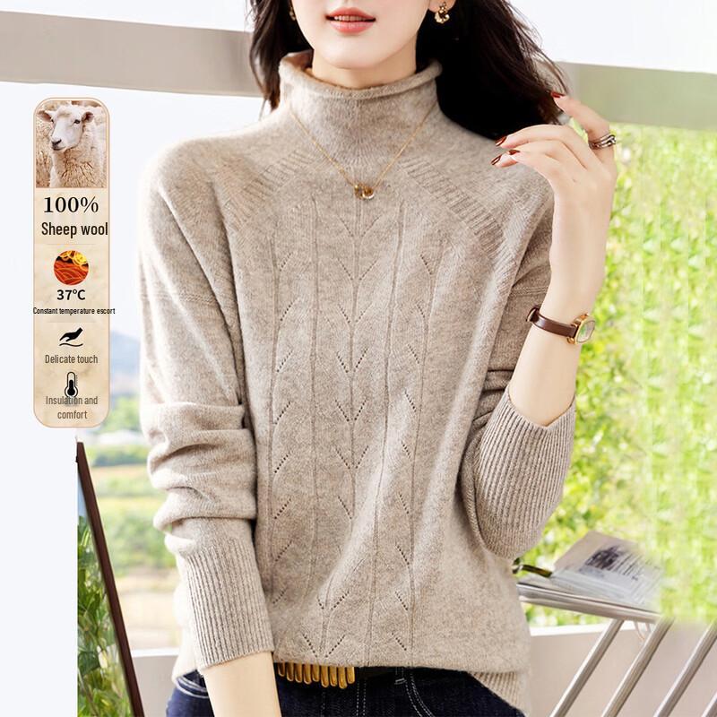 MOKANA Women's Long-Sleeve Wool Sweater