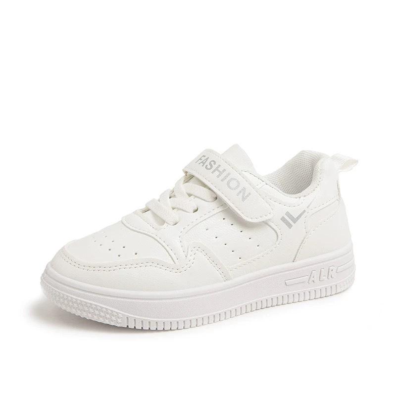 Children's white shoes Student campus summer mesh spring and autumn leather white boys shoes sneakers Girls board shoes