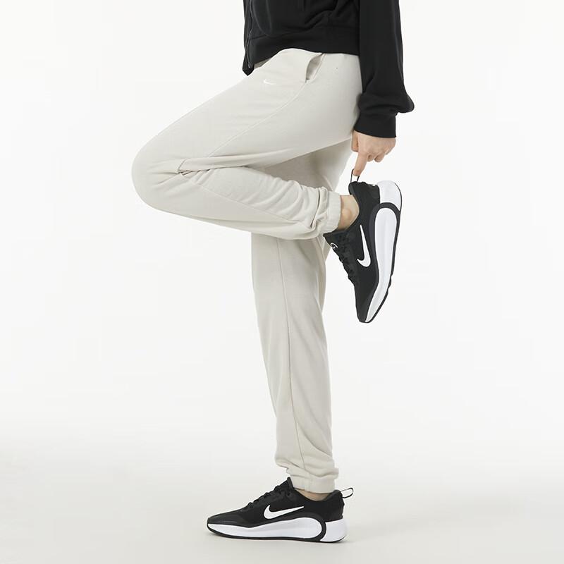 Nike Solid Color Mid-Rise Knitted Training Pants Women bottoms Beige FN2435-104