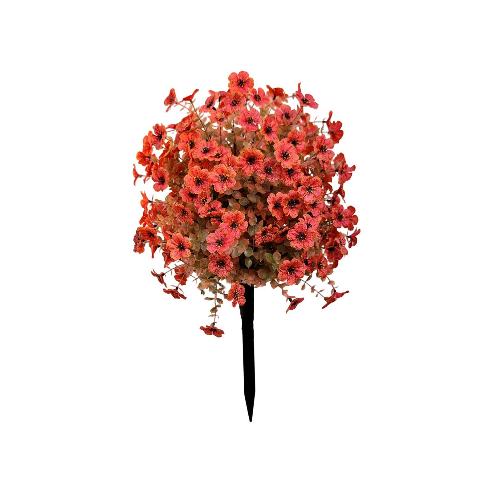 Artificial Flower Violet Ground Plug With Ground Nails Garden Decoration Artificial Flower Decoration Simulation Green Plant One Size