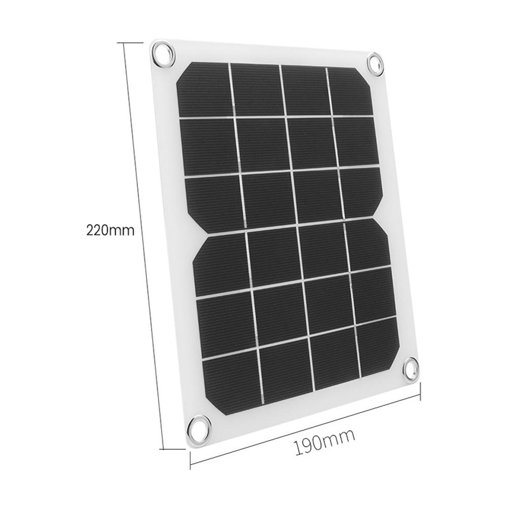 Taşınabilir 5W Çift USB Güneş Enerjili Fan Seti Güneş Paneli Monokristal Silikon Güneş Paneli