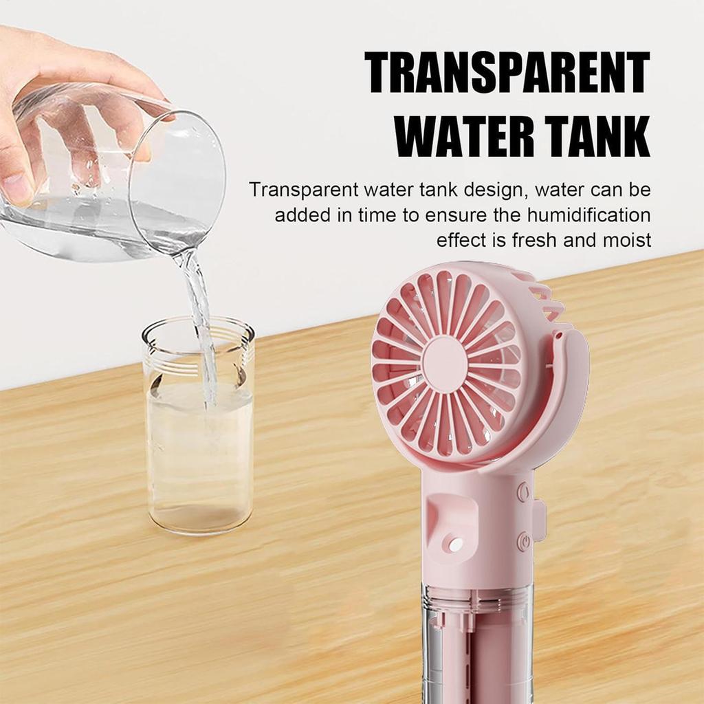 Handheld Fan Rechargeable Handheld Spray Water Mist Fan Portable Cooling Gadgets With 4 Gears Mist Spray Small Air Cooler For
