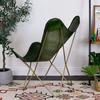 Handmade Green Buffalo Leather Butterfly Chair Lounge Relax ArmChair HomeDécor