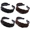 Artifact Fishbone Braid Non-slip Wide Hair Hoop Korean Style Headwear Female Hairbands Wig Headband