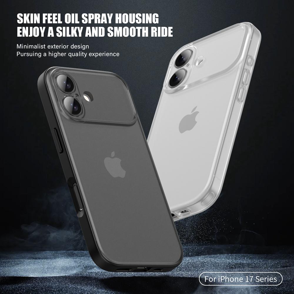 KEYSION Transparente Mattes Handyhülle für iPhone 17 Durchscheinende Weiche Silikon+PC Stoßfeste Handy-Rückabdeckung für iPhone 17 2025