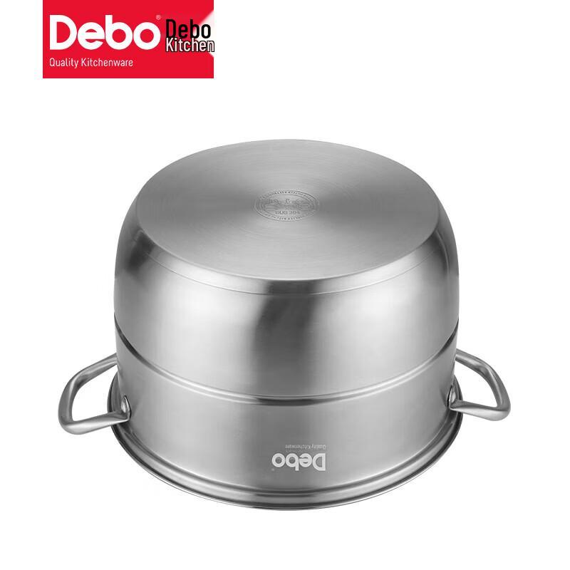 Debo 30cm 304 Edelstahl Doppel-Dampfgarer und Suppentopf