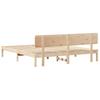 Natural Wooden Bed Frame with Headboard 180 X 200 Cm Solid Pine Wood