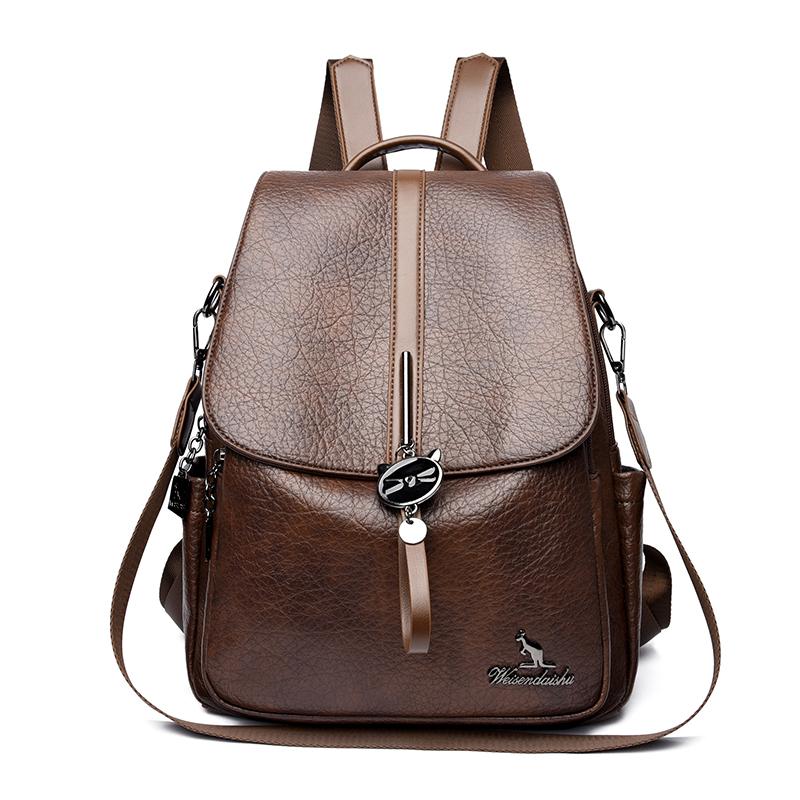 PU Backpack Women's Lightweight Backpack Multi-functional Shoulder Bag