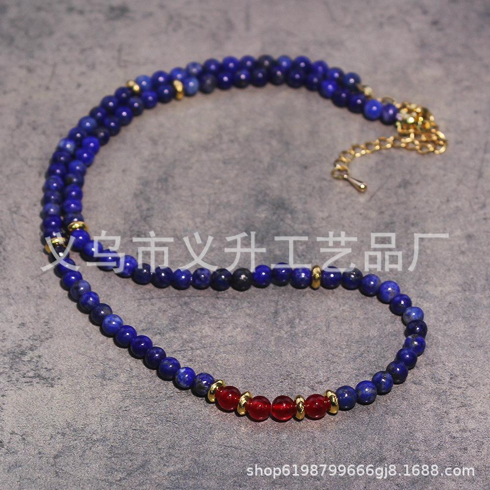 Lapislazuli Halskette Weiblichen Schmuck Frauen Choker Halsketten Femme Damen Party Halskette Modeschmuck