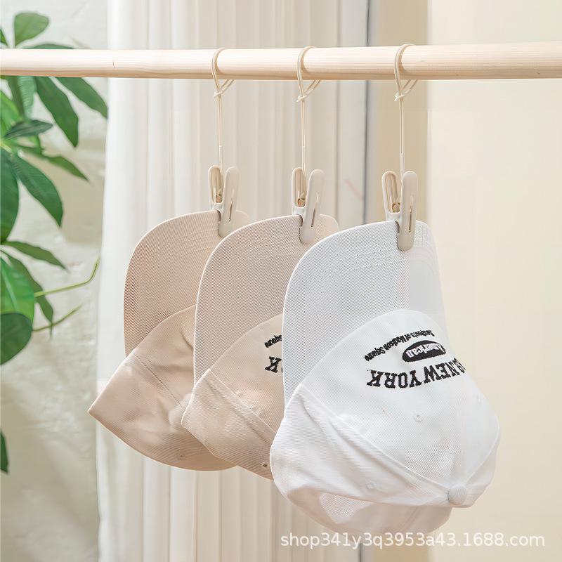 Durable Plastic Clothes Drying Rack and Windproof Quilt Clips Set, 4 Pieces