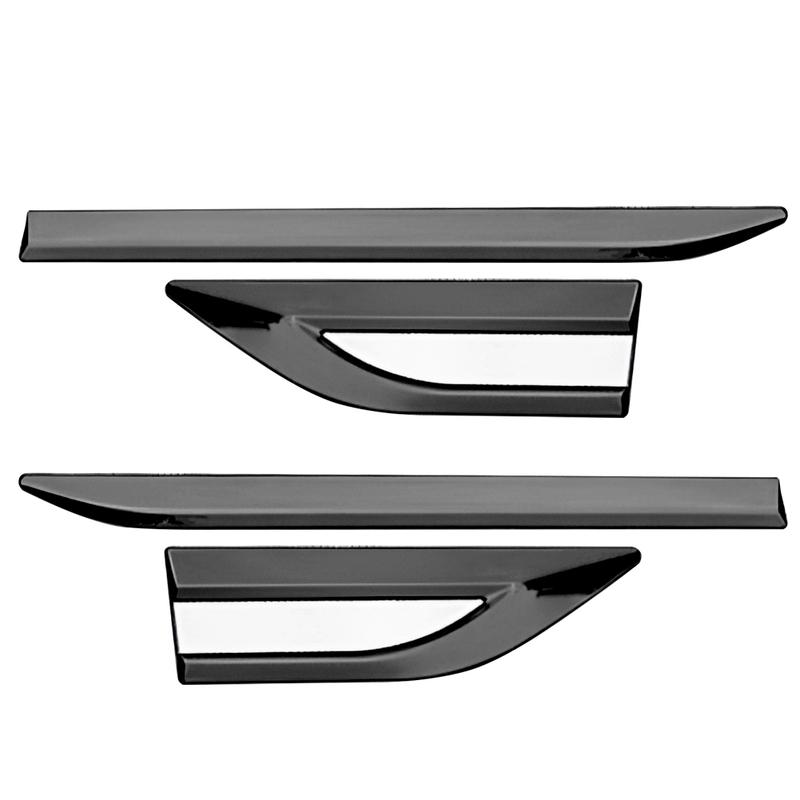 Car Stainless Steel SUV Body Front Door Side Fender Trim Emblem Sticker Cover Accessories Badge Strip Stripe Decal Decor
