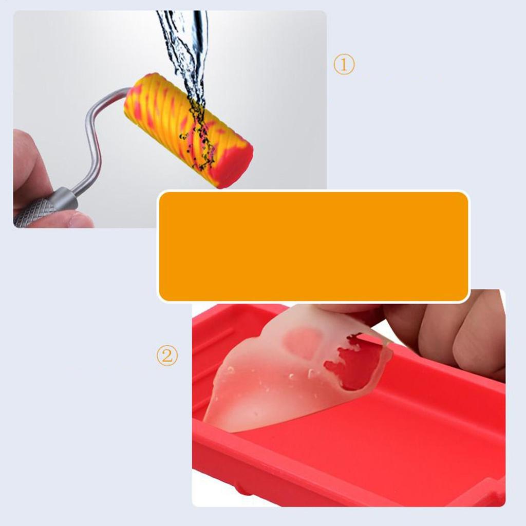 Woodworking Glue Applicator Handheld Glue Roller with Tray Portable Hand Tool Include Brush And Spreader Woodworking Gluing Kit