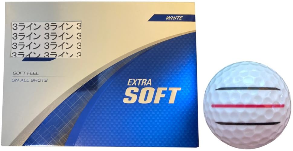 

[Hapira-ki_Golf Line] Bridgestone Extra Soft EXTRA SOFT 2025 Model with Lines (1 Dozen White, 3 Lines)