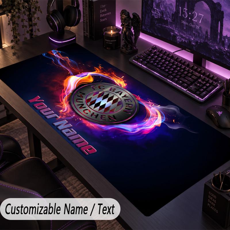 Large Mouse PadBayern Munich Custom Name Text Personalized Desk Mat Non Slip Gaming Pad
